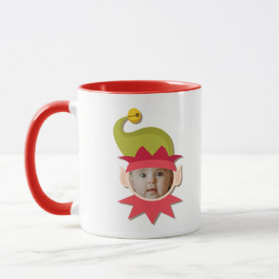 Funny Elf Face Weihnachtsfeier Tasse