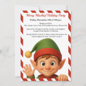 Funny Elf Faces | North Pole Fun Christmas Party  Einladung (Vorderseite)