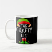 Funny Elf Family Christmas Crafty Elf Sweater Matc Kaffeetasse (Links)