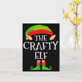 Funny Elf Family Christmas Crafty Elf Sweater Matc Karte (Gelbe Blume)