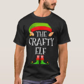 Funny Elf Family Christmas Crafty Elf Sweater Matc T-Shirt (Vorderseite)