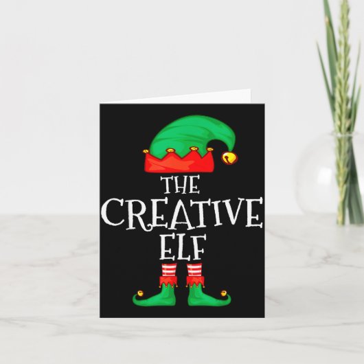 Funny Elf Family Christmas Creative Elf Sweater Me Karte (Vorderseite)