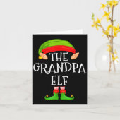 Funny Elf Family Christmas Grandpa Elf Sweater Mat Karte (Gelbe Blume)
