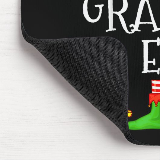 Funny Elf Family Christmas Grandpa Elf Sweater Mat Mousepad (Ecke)