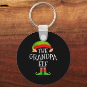 Funny Elf Family Christmas Grandpa Elf Sweater Mat Schlüsselanhänger (Vorderseite)