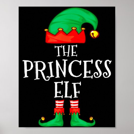 Funny Elf Family Christmas Princess Elf Sweater Me Poster (Vorne)