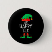 Funny Elf Family Christmas The Happy Elf Sweater M Button (Vorderseite)