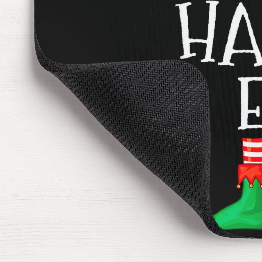 Funny Elf Family Christmas The Happy Elf Sweater M Mousepad (Ecke)