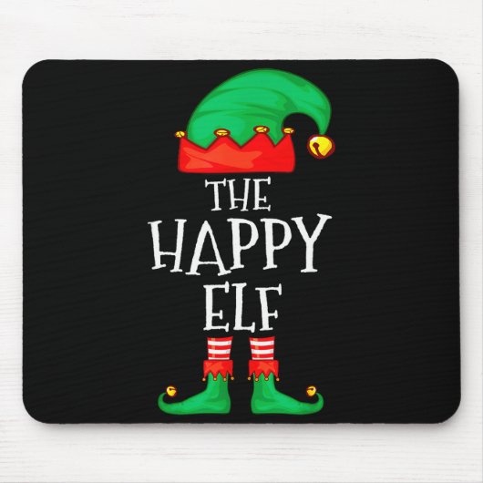 Funny Elf Family Christmas The Happy Elf Sweater M Mousepad (Vorne)