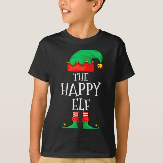 Funny Elf Family Christmas The Happy Elf Sweater M T-Shirt (Vorderseite)
