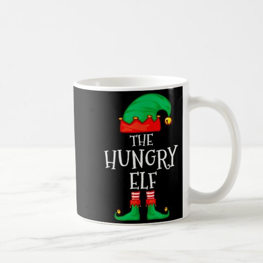 Funny Elf Family Christmas The Hungry Elf Sweater Kaffeetasse (Rechts)