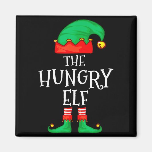 Funny Elf Family Christmas The Hungry Elf Sweater Magnet (Vorne)