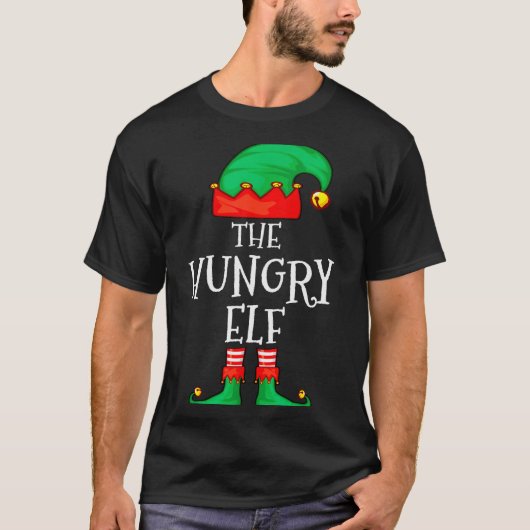 Funny Elf Family Christmas The Hungry Elf Sweater T-Shirt (Vorderseite)