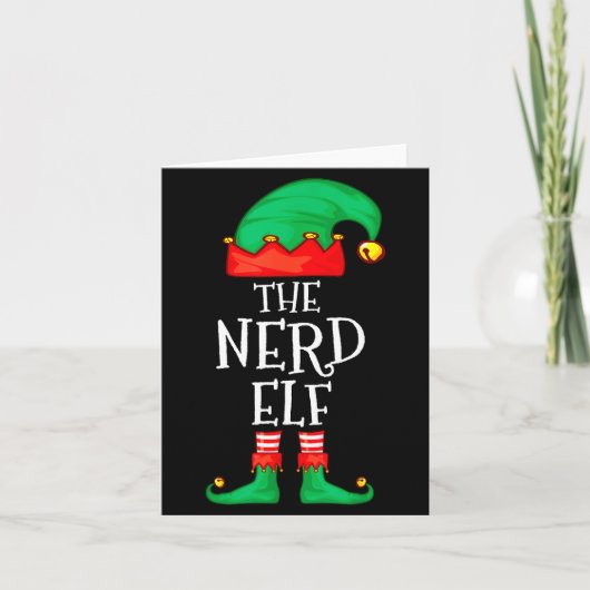 Funny Elf Family Christmas The Nerd Elf Sweater Me Karte (Vorderseite)