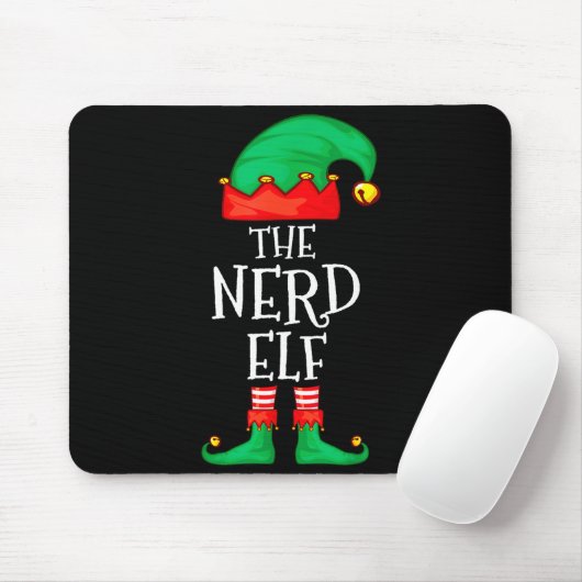 Funny Elf Family Christmas The Nerd Elf Sweater Me Mousepad (Mit Mouse)