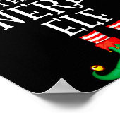 Funny Elf Family Christmas The Nerd Elf Sweater Me Poster (Ecke)