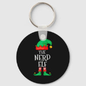 Funny Elf Family Christmas The Nerd Elf Sweater Me Schlüsselanhänger (Vorderseite)