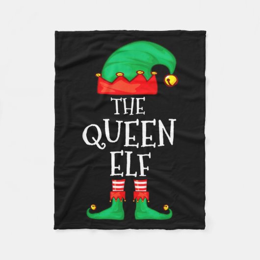 Funny Elf Family Christmas The Queen Elf Sweater M Fleecedecke (Vorderseite)