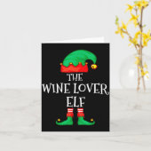 Funny Elf Family Christmas The Wine Lover Elf Men  Karte (Gelbe Blume)