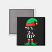 Funny Elf Family Christmas What The Elf Sweater Me Magnet (Vorderseite/Rückseite)
