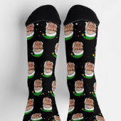 Funny Elf Foto Weihnachtssocken Socken (Oben)