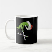 Funny Elf Hands Hair Stylist Hairdresser Scissor B Kaffeetasse (Links)