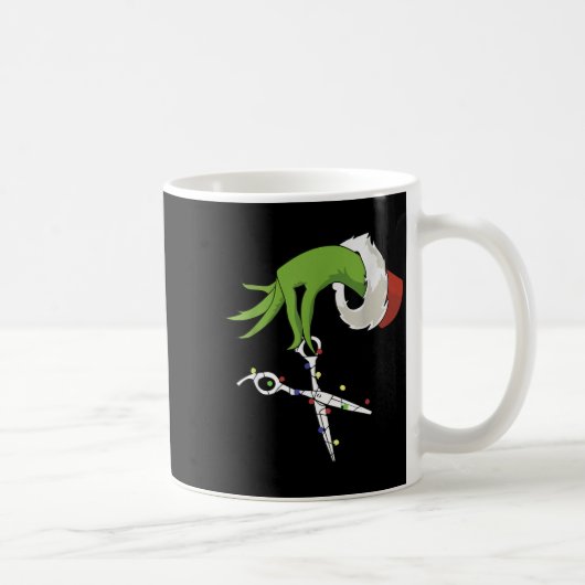 Funny Elf Hands Hair Stylist Hairdresser Scissor B Kaffeetasse (Rechts)