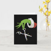 Funny Elf Hands Hair Stylist Hairdresser Scissor B Karte (Gelbe Blume)