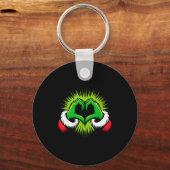 Funny Elf Heart Hands Love Christmas Schlüsselanhänger (Vorderseite)