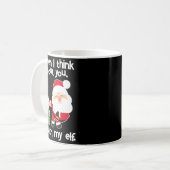 Funny Elf Inappropriate Adult Humor Christmas Gift Kaffeetasse (Vorderseite Links)