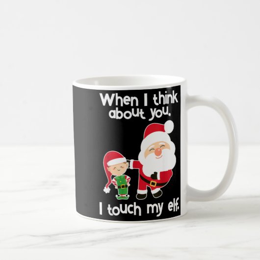 Funny Elf Inappropriate Adult Humor Christmas Gift Kaffeetasse (Rechts)