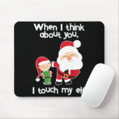 Funny Elf Inappropriate Adult Humor Christmas Gift Mousepad (Mit Mouse)