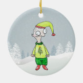 Funny Elf Keramik Ornament (Hinten)