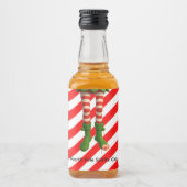 Funny Elf Legs Christmas | North Pole Mischief Alkoholflaschenetikett (Vorderseite)