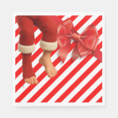 Funny Elf Legs Christmas | North Pole Mischief Serviette (Vorderseite)