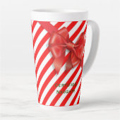 Funny Elf Legs Holiday Card | North Pole Mischief  Milchtasse (Rechte Ecke)