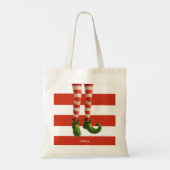 Funny Elf Legs | North Pole Fun Christmas Tote Bag Tragetasche (Rückseite)