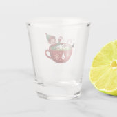 Funny Elf nimmt Matcha Bathub Weihnachten Schnapsglas (Rückseite)