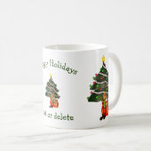 Funny Elf Personalisierter Weihnachtsfeiertag Kaffeetasse (VorderseiteRechts)