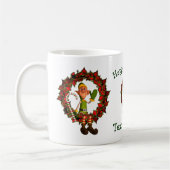 Funny Elf Personalisierter Weihnachtsfeiertag Kaffeetasse (Links)