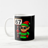 Funny Elf Six Seven 6 7 Meme Christmas Costume 67 Kaffeetasse (Links)