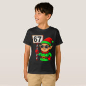 Funny Elf Six Seven 6 7 Meme Christmas Costume 67  T-Shirt (Vorne ganz)