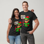 Funny Elf Six Seven 6 7 Meme Christmas Costume 67  T-Shirt (Unisex)