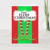Funny elf Spaß fröhlich elfin Weihnachtsrude Karte (Vorderseite)