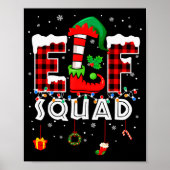Funny Elf Squad Christmas Family Matching Pajamas Poster (Vorne)