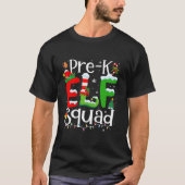 Funny Elf Squad Pre k Teacher Christmas Child Xmas T-Shirt (Vorderseite)