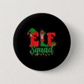 Funny Elf Squad Santa Hat Family Matching Christma Button (Vorderseite)