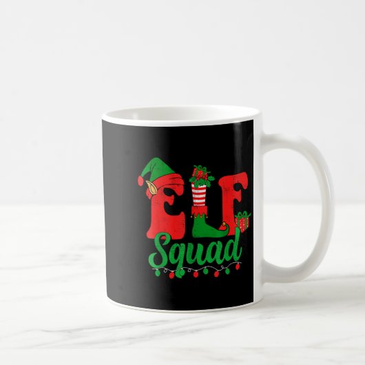 Funny Elf Squad Santa Hat Family Matching Christma Kaffeetasse (Rechts)