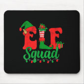 Funny Elf Squad Santa Hat Family Matching Christma Mousepad (Vorne)