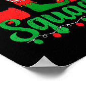 Funny Elf Squad Santa Hat Family Matching Christma Poster (Ecke)